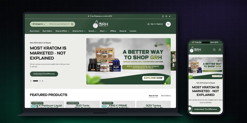 GRH Kratom homepage