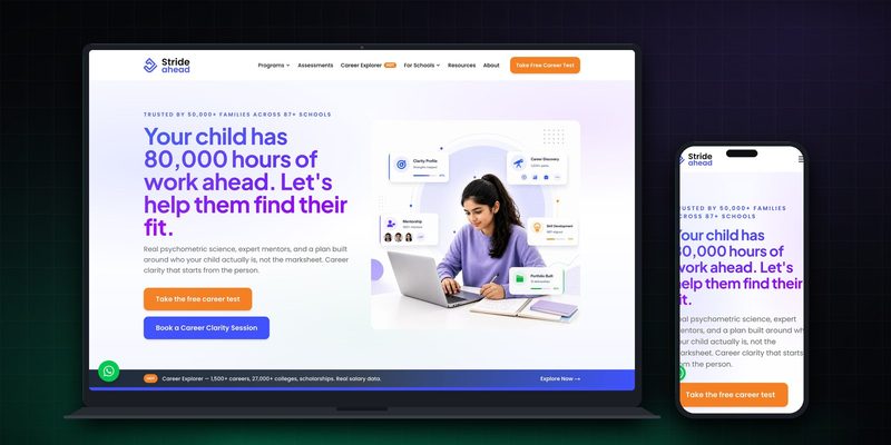 Stride Ahead homepage