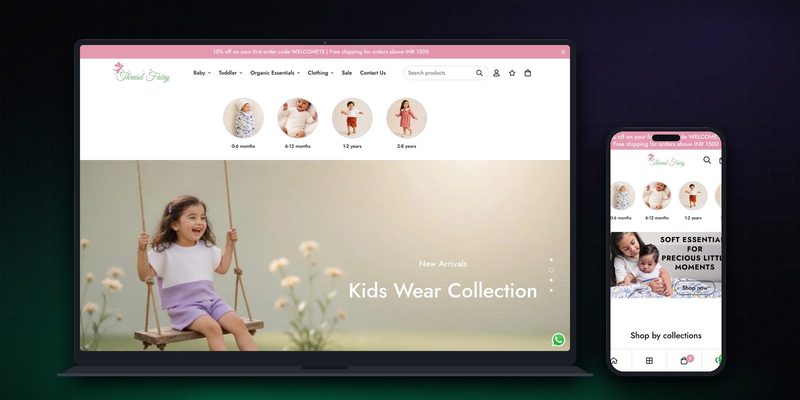 Thread Fairy Co homepage on desktop and mobile